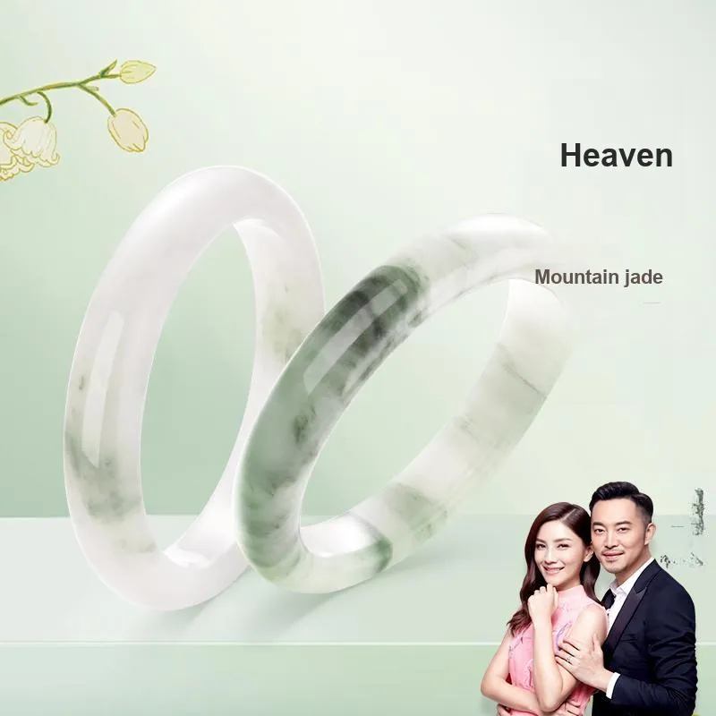 JINLIUFUJIXIANG Tianshan Jade Bangles Women's-14
