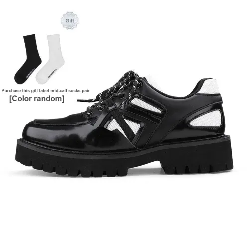 HANQIAORIJI Dress Shoes Unisex Low-Top Black