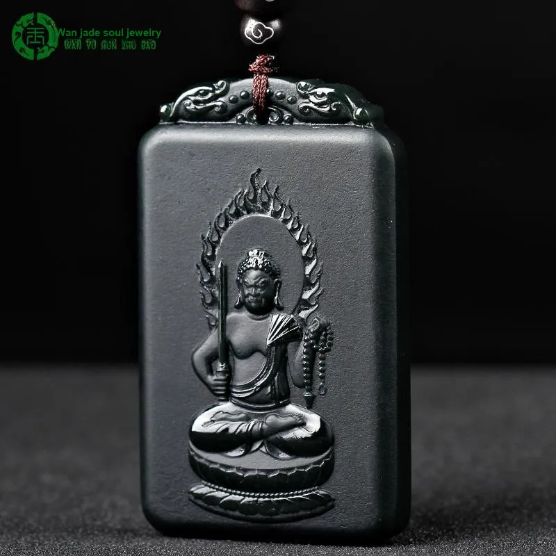 WANYUHUN Hetian Jade Pendants Green Jade Unisex-57