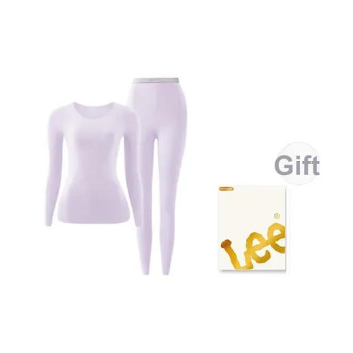 Lee Термический Комплект Женский Круглый вырез Мягкий Дышащий Термический Трусы Топы Кальсоны Undershirt