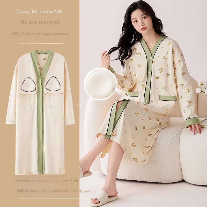 Pretty Lady Nightgown Women's Apricot Green-3