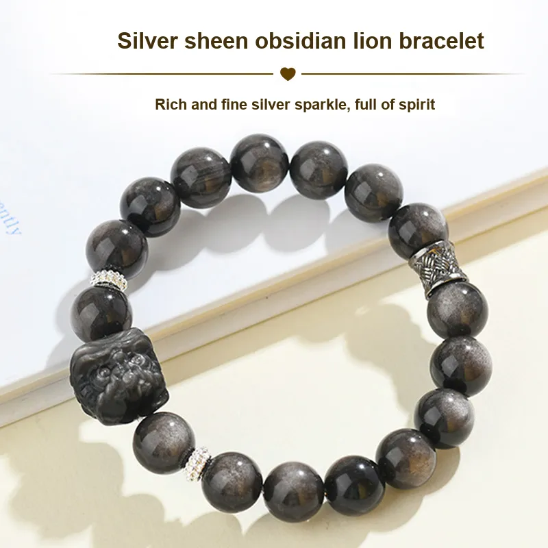 Regalrose Obsidian Bracelets Unisex-1