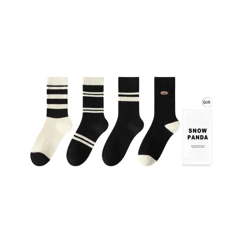 XXLLG Mid Calf Socks Women's Shopping Bag 4 Pack-6