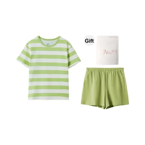 Red Beans At Home Пижамный комплект Женская Сумка для покупок Фруктовый зеленый