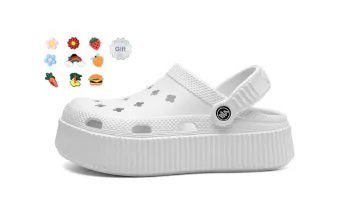 HLA Clogs Women's Squashy And Bouncy Feeling Platform Reversible Outerwear Seaside Slippers