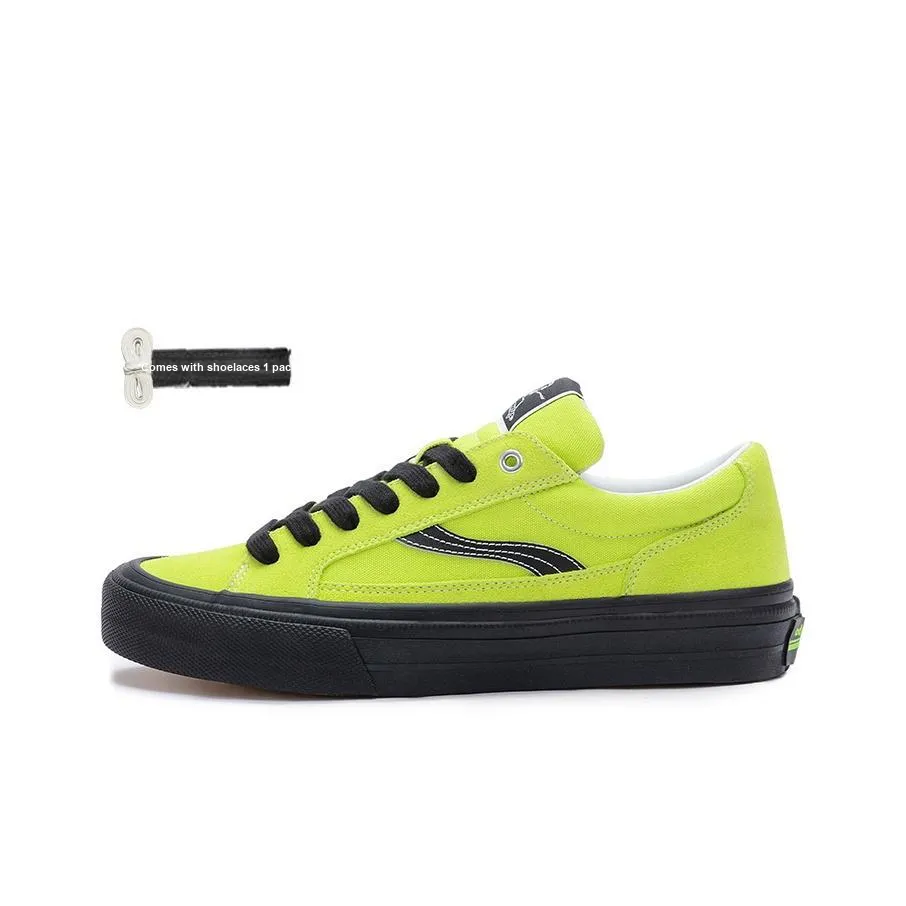 ODDCIRKUS Astley Neon Баланс Устойчивый к истиранию Низ Резистентный Низ Топ Скейтборд Кроссовки Унисекс Лимон