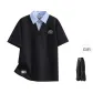 Black Short-Sleeved Shirt (Comes with Black Casual Pants)