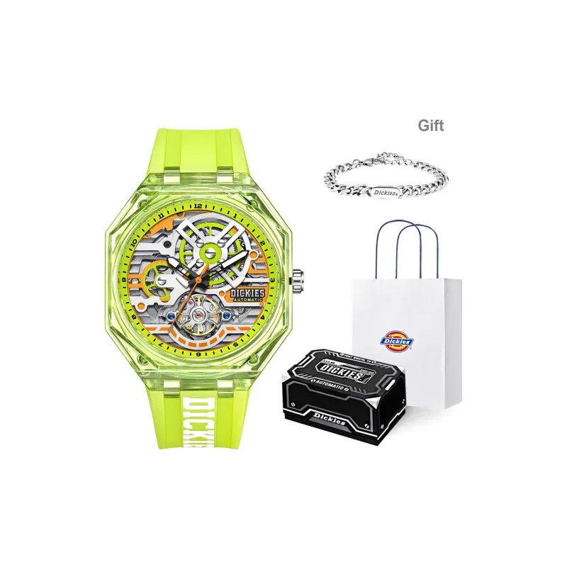 Dickies Starlight Collection Wrist Watch Mechanical Movement Cut Out Dial Unisex Shopping Bag+Box-4
