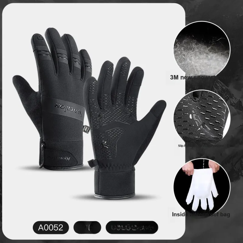 Vilico Other Riding Equipment Cycling Glove Unisex Silicone Conductive Fiber Black-1