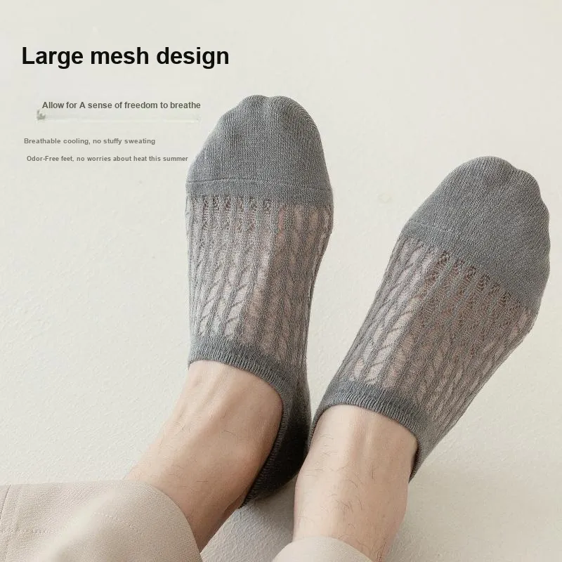 XIA.WA.ZHI.XIU No Show Socks Men's Shopping Bag 5 Pack-13