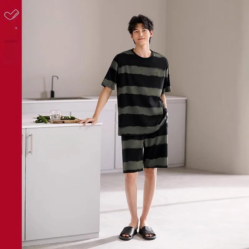 JIALEFEN Pajama Set Men's Jasper Pattern-4
