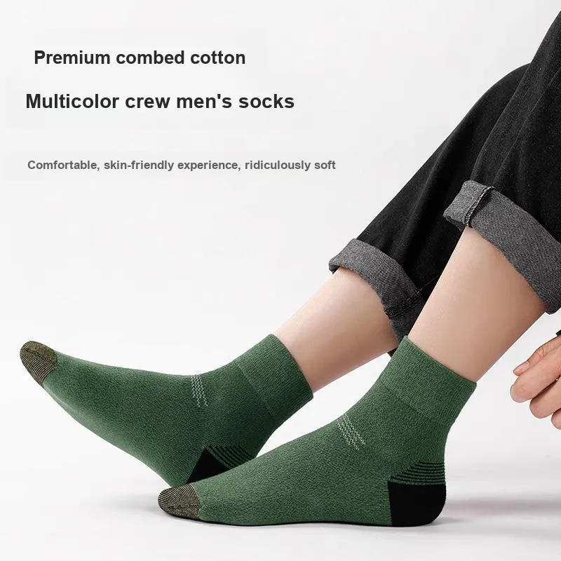 LUOLIAN Mid Calf Socks Men's 5 Pack-29