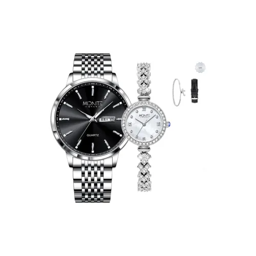 Midnite Star Кварцевый механизм ремешок из нержавеющей стали унисекс черный циферблат