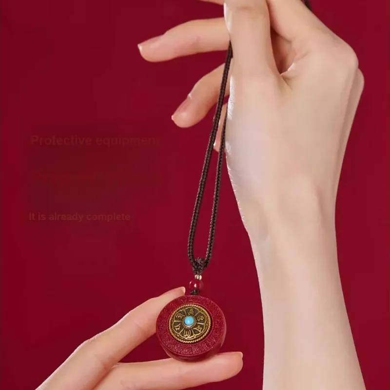 The Thousand Seals Family Reconstructed Cinnabar Necklaces Unisex-3
