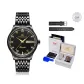 All Black Black Gold[Luxury Box+Leather Strap]