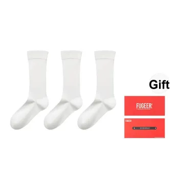 FUGEER Mid Calf Socks Women's 3 Pack Gift Box Set