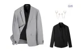 Light Gray Top (with Black Shirt+Brooch)