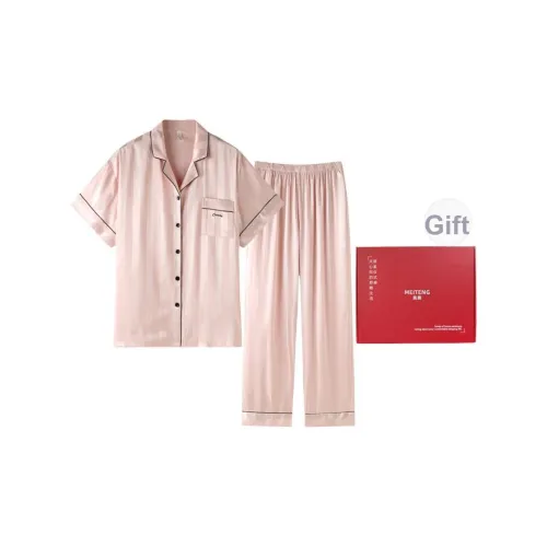 MEITENG Пижамный комплект Летний Женский Набор в подарочной коробке Розовый