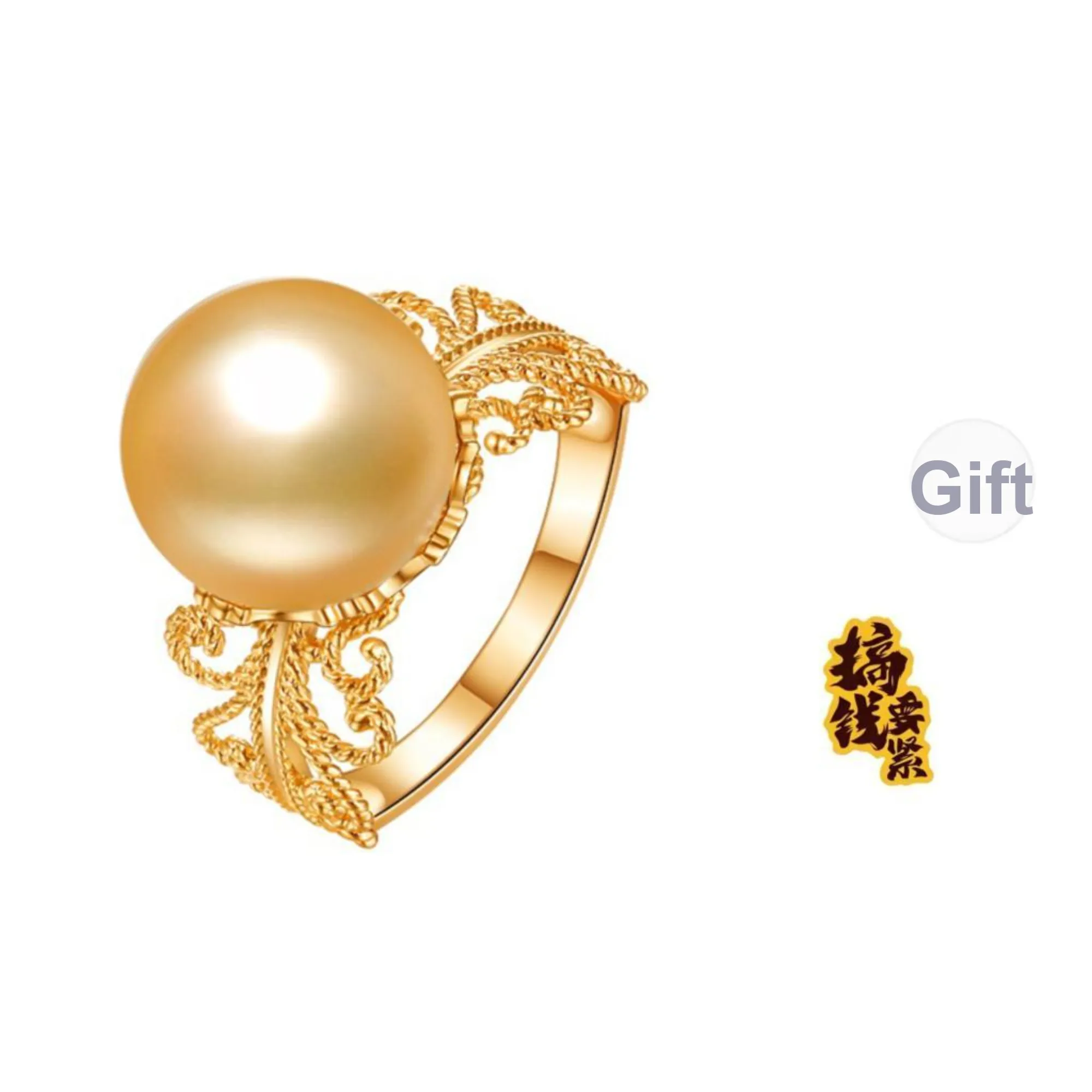 Luxury Beads Saltwater Pearl Rings Women's