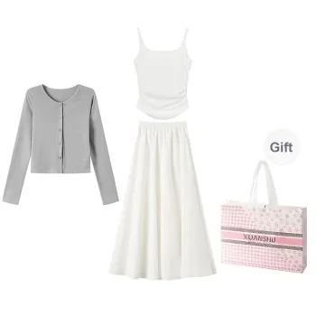 XUANSHU Skirt Set Women's Three Piece Set
