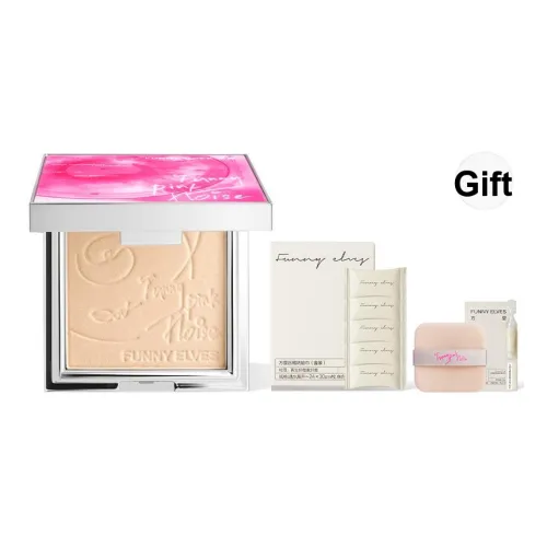 FUNNY ELVES Iron Pink Limited 2,0 Soft Focus Мед Пудра Неломкая Длинный Срок Натуральный Водонепроницаемый Макияж