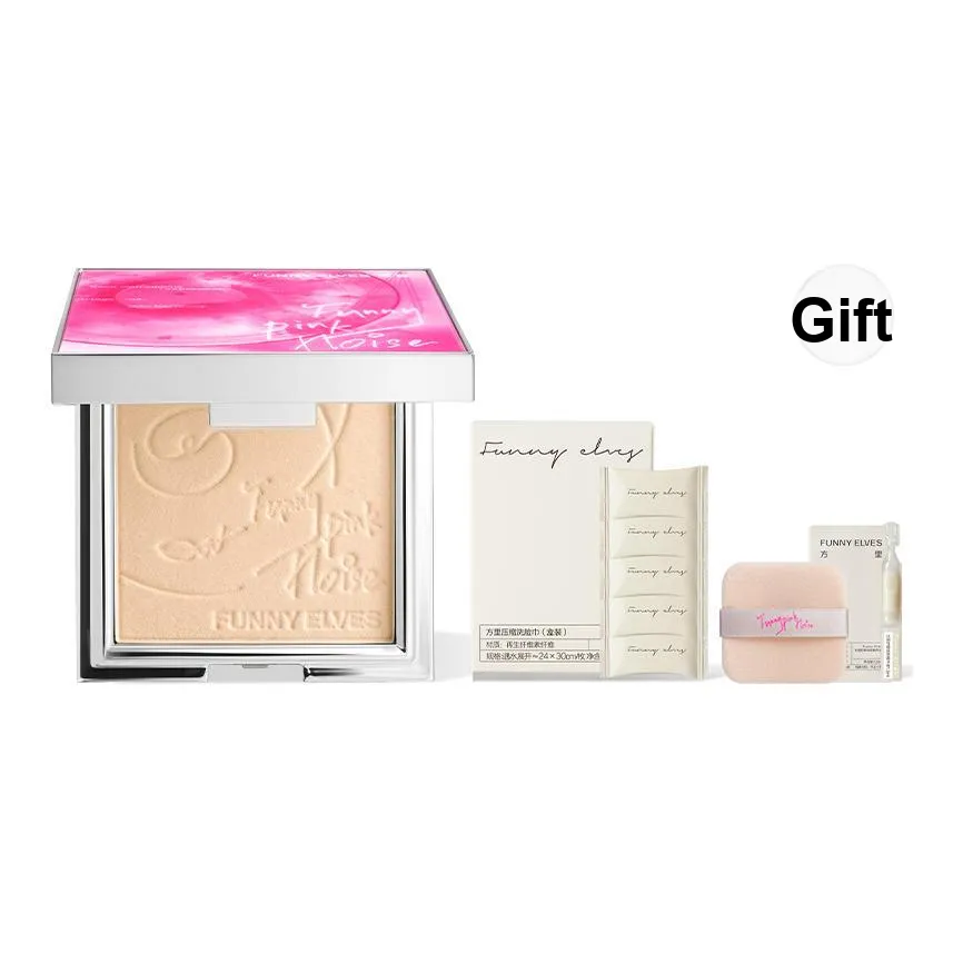 FUNNY ELVES Iron Pink Limited 2,0 Soft Focus Мед Пудра Неломкая Длинный Срок Натуральный Водонепроницаемый Макияж