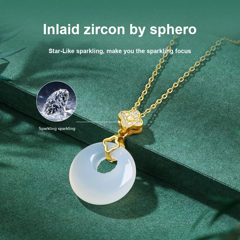 Diamond International Chalcedony Necklaces Women's-4