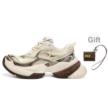 OGR Scorpio Chunky Sneakers Unisex Low Top Brown