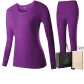 Women's Crew Neck Set (Dark Purple) 100% cotton Lace Trim Neckline/Shopping Bag Included
