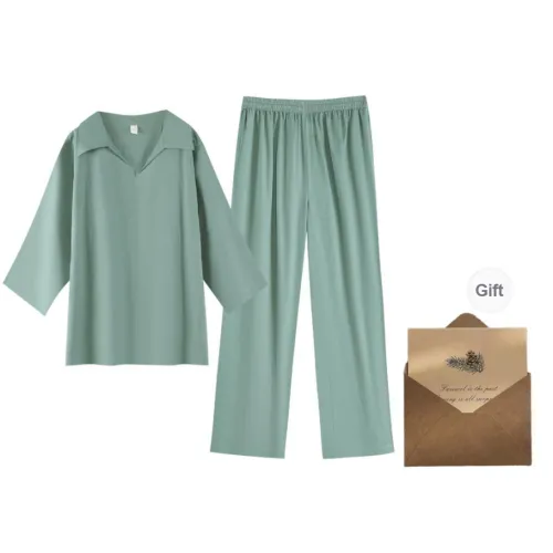 ZumashL Luxury Designer Series Pajama Set Women's Clear Turquoise