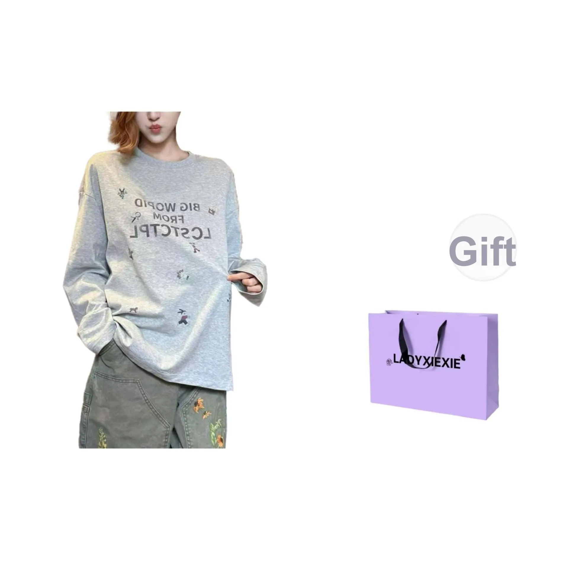 LADYXIEXIE Т-рубашка с оборванным рукавом унисекс