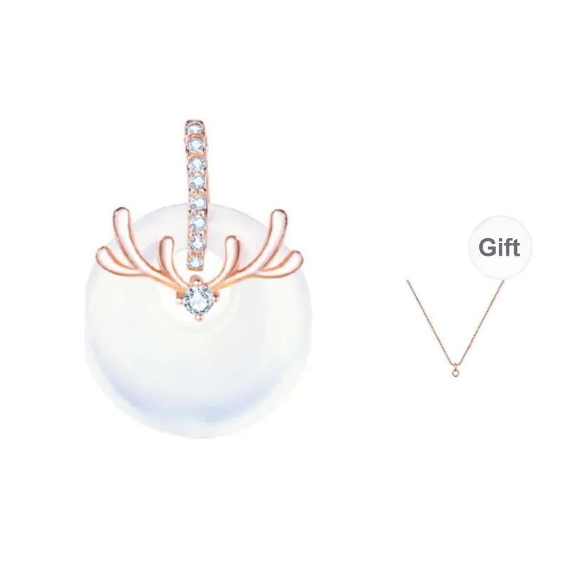 CHAOHONGJI Natural Chalcedony Necklaces Women's-0