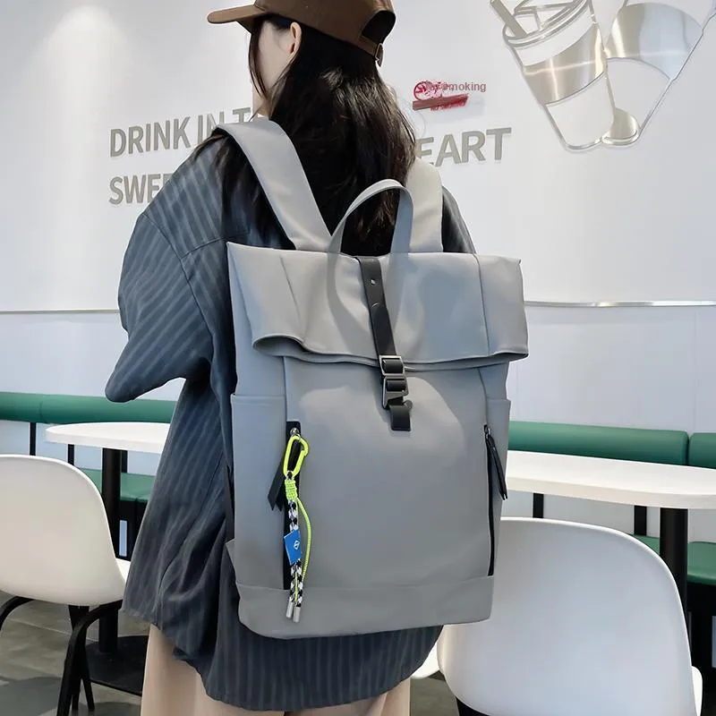 Deli Bear Nylon Carry Backpack Regular Unisex Gray/Black/Green-1
