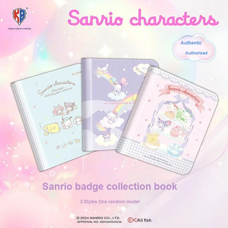 Kabao Cultural Creation x Sanrio Kuromi My Melody Pompompurin Cinnamoroll Mengdong First Edition Tinplate Badges-1