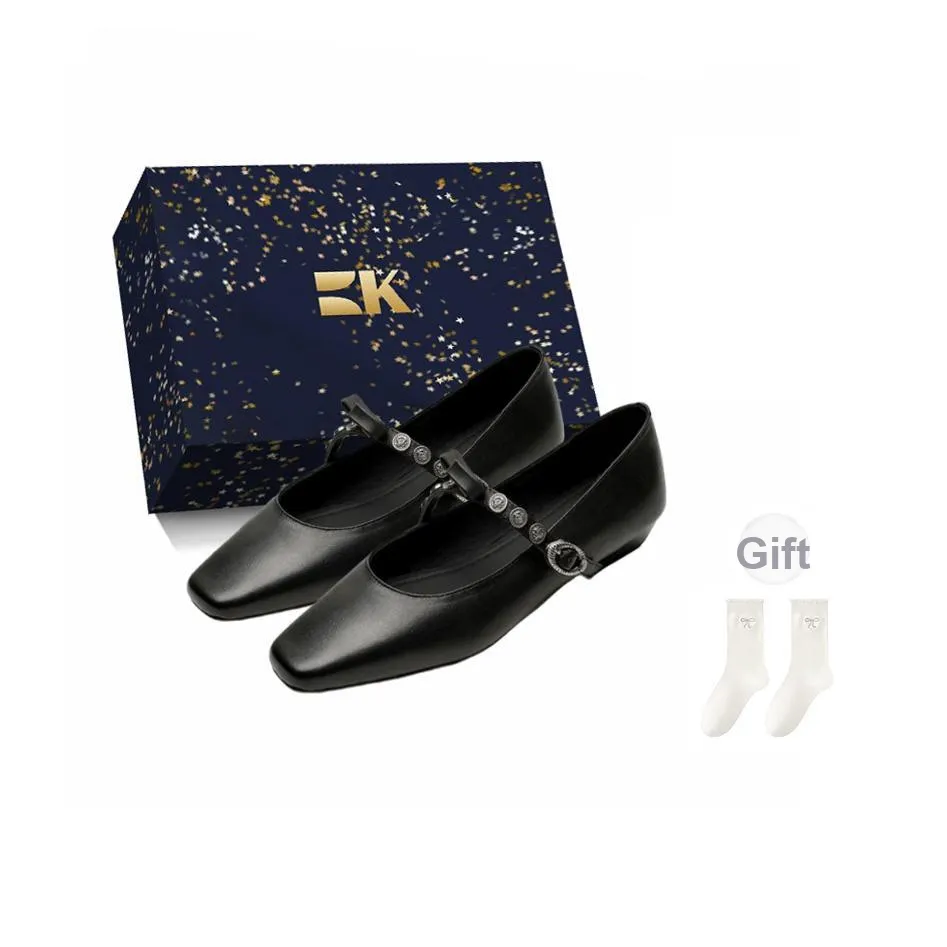 Boldi Kuki Грубый каблук Туфли Мэри Джейн Женские Черные