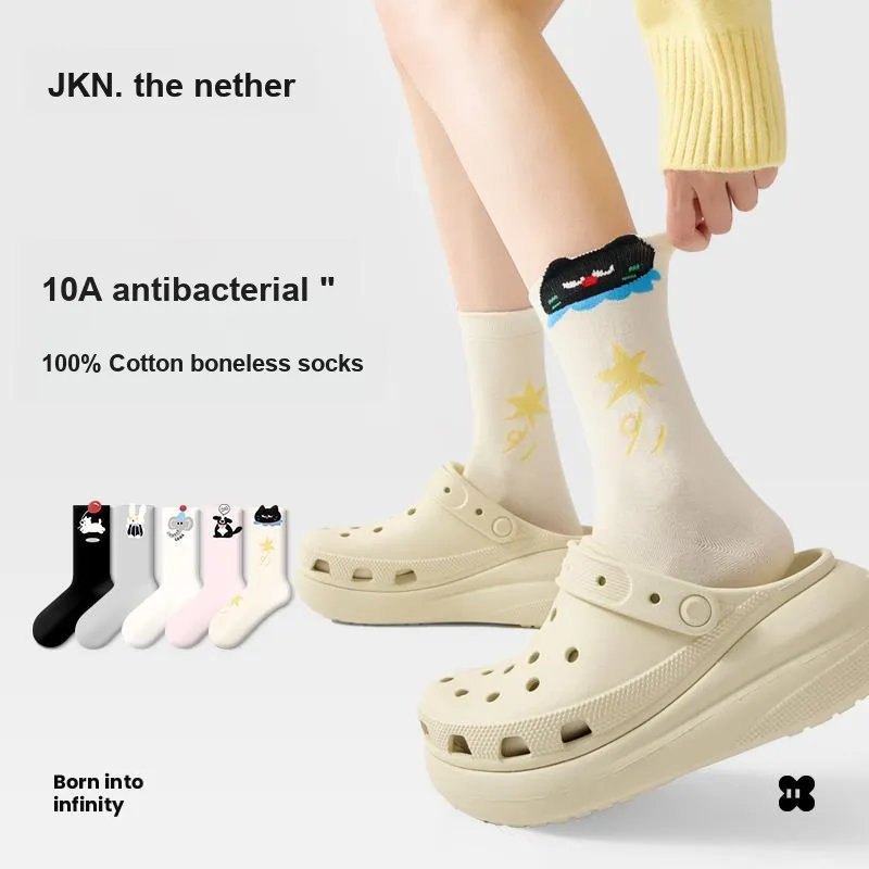 JKN Mid Calf Socks Women's 5 Pack-2