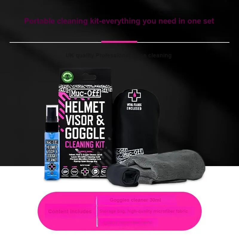 MUC-OFF Cycling Gear Glass Cleaning Kit Unisex 30ml-3