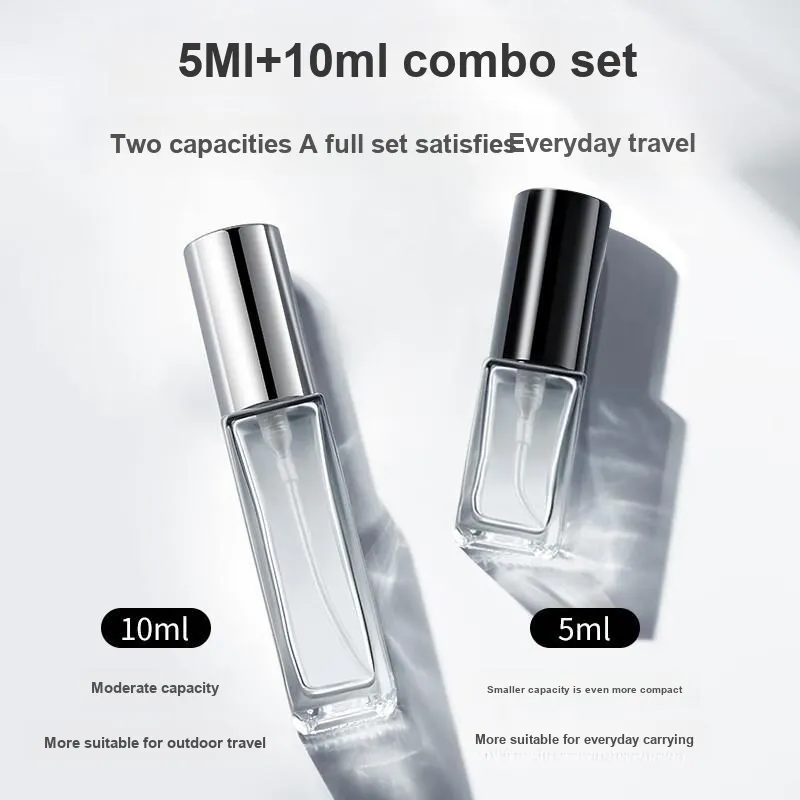 JIAOXUEFEI Perfume Refill Spray Bottle 2 Pcs 10ml+5ml Portable Travel Refill Container Empty Bottle-5