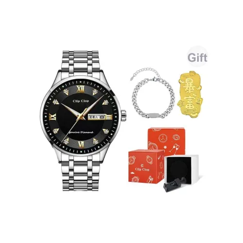 Clip Clop Кварцевый механизм ремешок из нержавеющей стали мужские часы многоцветный циферблат