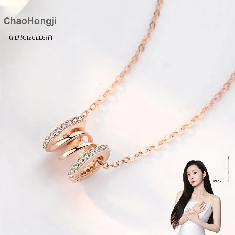 CHAOHONGJI 925 Sterling Silver Necklaces Women's-5