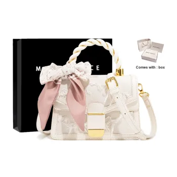 MACKJANICE Polyurethane Synthetic Leather Crossbody Bags Handbags Small Size Women's White