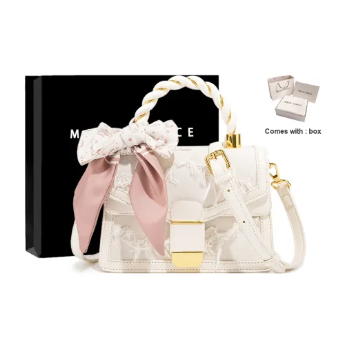 MACKJANICE Polyurethane Synthetic Leather Crossbody Bags Handbags Small Size Women's White