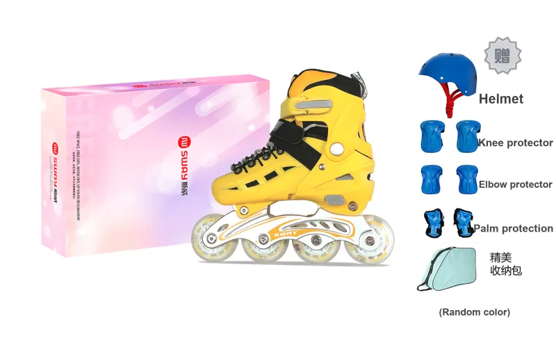 Sway China-Chic Roller Skates Fashion Casual Inline Skate Unisex Dynamic Yellow Snow Mountain White-7