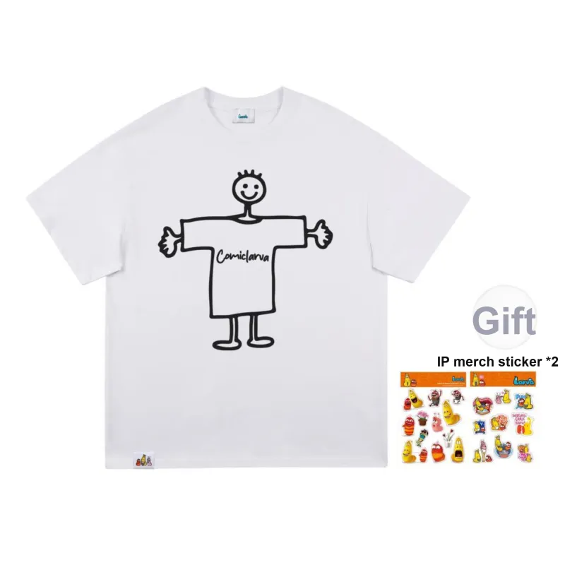 COMIC LARVA T Shirts Unisex-5