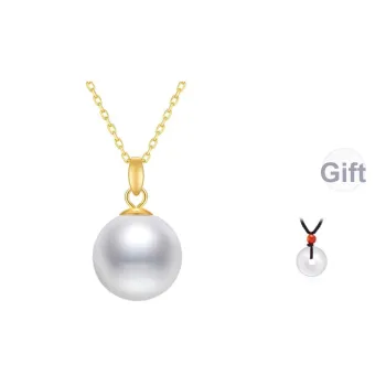 Luxury Beads Pearl Pendant, Large Beads, Bestie [Includes Silver Chain] Women's
