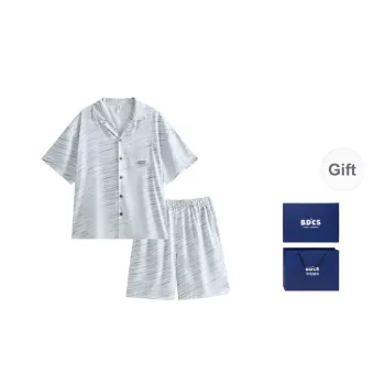 Peninsula City Pajama Set Men's Gift Box Set Silver Gray