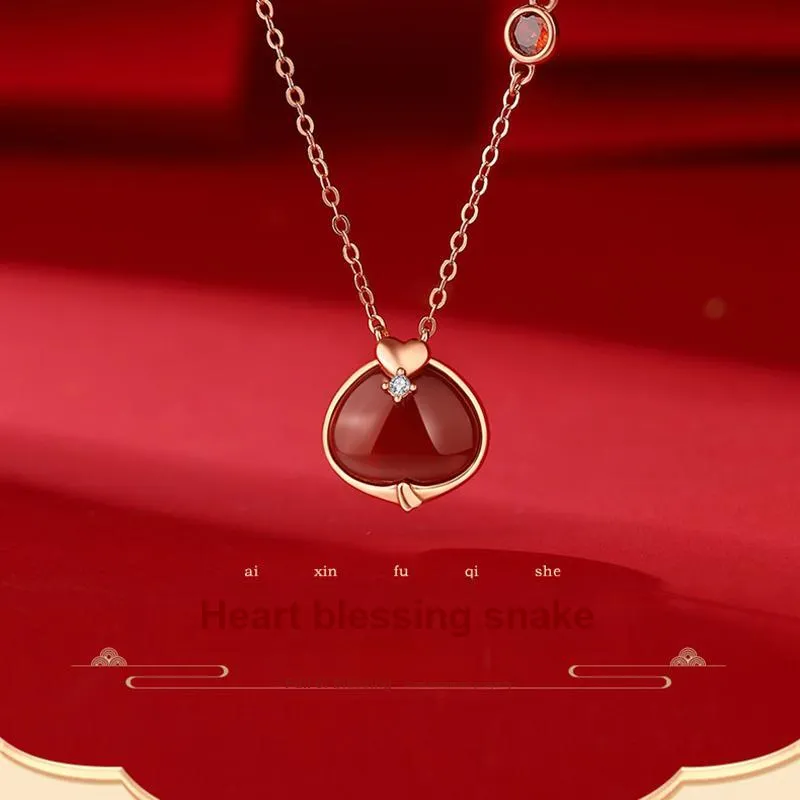 Long Fu Agate Necklaces Women's-1