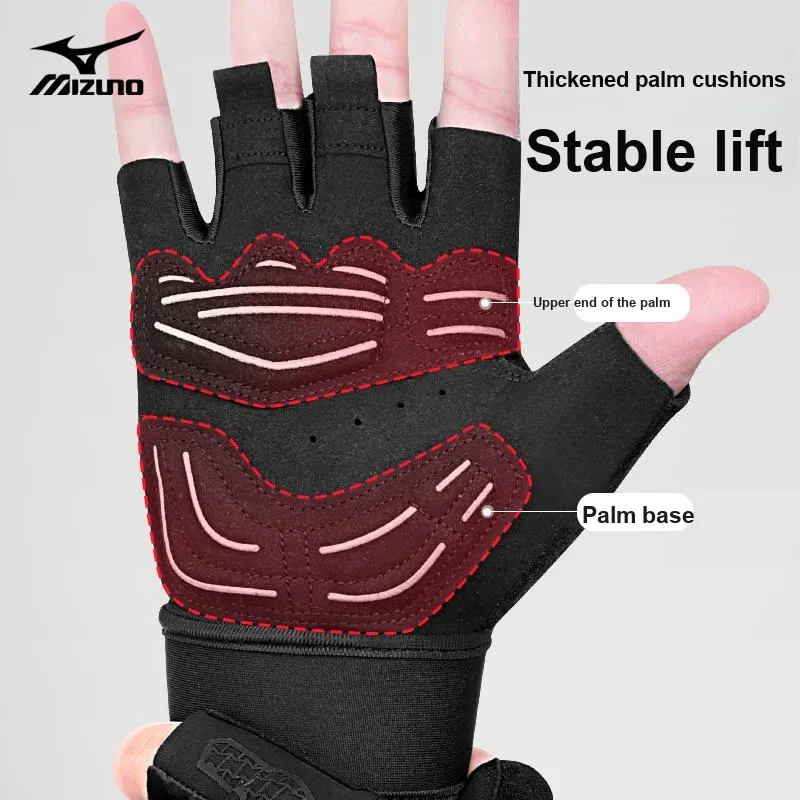 Mizuno Weightlifting Belts / Gym Gloves Protective Black Polyamide Adults-6