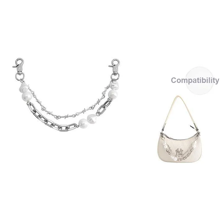 Luxury Care Artisan Workshop Metal Decorative Chain Bag Strap Sold Individually Women's Silver