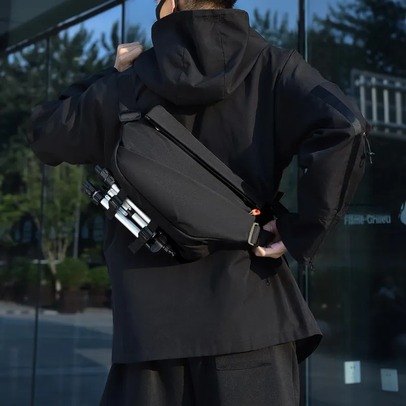 OURFUN PU Sling Bag Regular Unisex Ecru/Gray/Black/Apricot-5